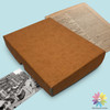Lineco 9x12 Tan 1.75" Deep Clamshell Folio Storage Box Archival Metal Edge