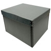 Lineco Blue/Gray Document Storage Box 12x15x10 Inches with Drop Front Design