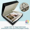 Lineco Black Clamshell Folio Storage Box 13x11x2 Inches with Clamshell Design