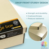 Lineco Tan Photo Storage Box 5x8x12 Inches with Drop Front Design