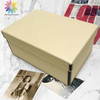 Lineco Tan Photo Storage Box 5x8x12 Inches with Drop Front Design