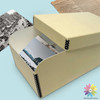 Lineco Tan Photo Storage Box 11x7.5x5.5 Inches with Drop Front Design