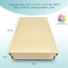 Lineco Tan Museum Storage Box 11x17x3 Inches with Drop Front Design