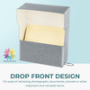 Lineco Letter 12.5" x 10.375" x 5" Wide Blue/Gray Archival Document Storage Cases. 12 Letter-Size File Folders Included.