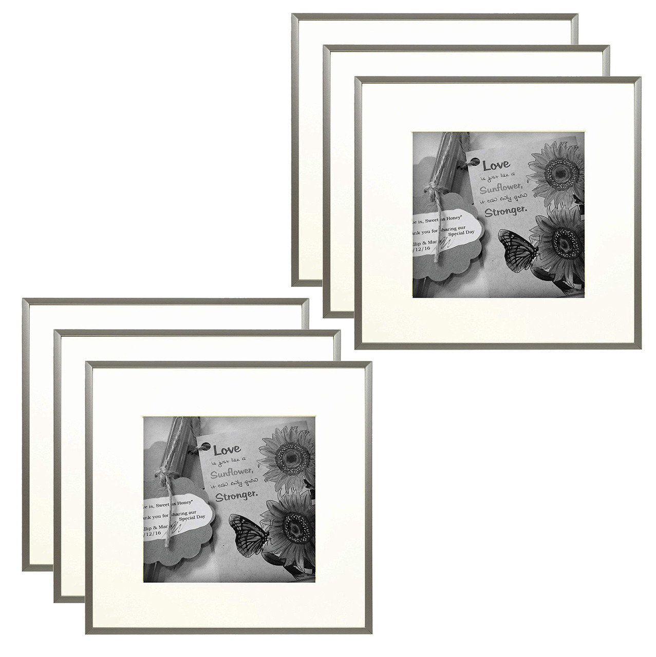 12x12 Frame for 8x8 Picture Silver Aluminum (6 Pcs per Box)