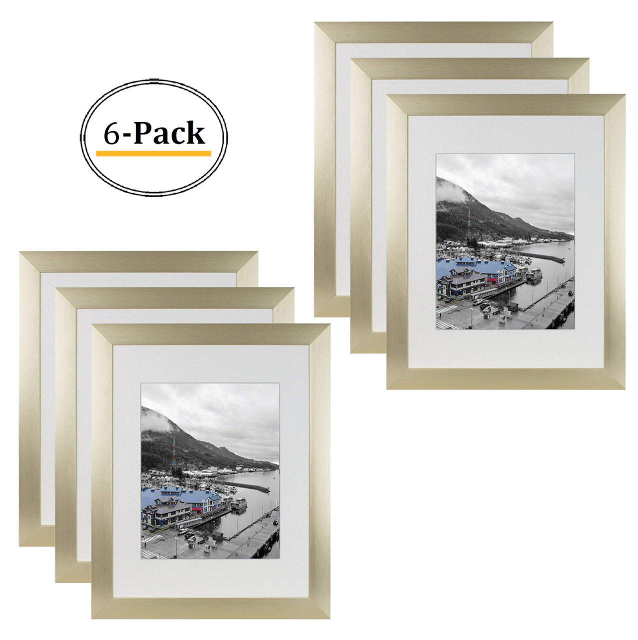 16x20 Frame for 11x14 Picture Gold Aluminum, Satin Finish (6 Pcs per Box)