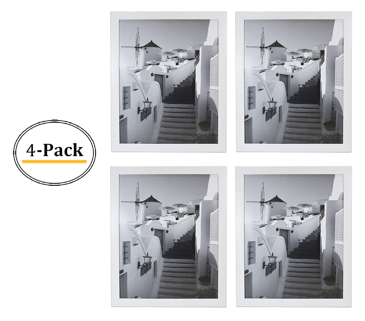 20-Pack, White, 4x4 Photo Frame