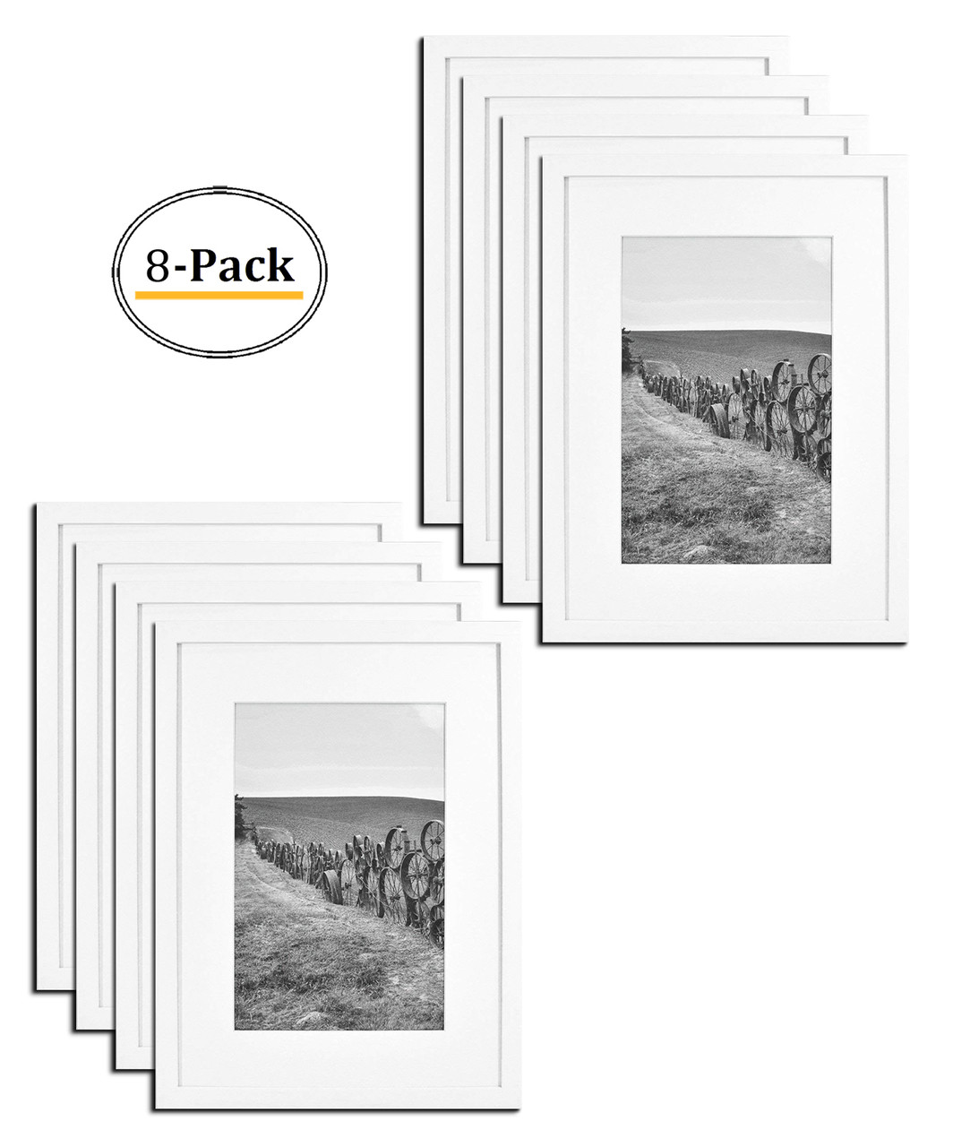 8x10 Frame for 5x7 Picture Black Wood (12 Pcs per Box)