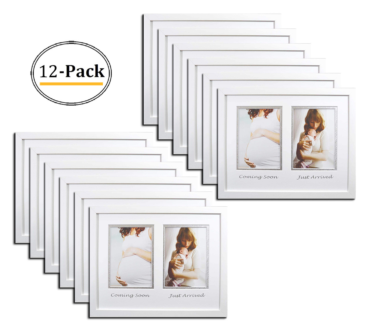 11x14 Deep Matte White Frame Kits - Set of 2