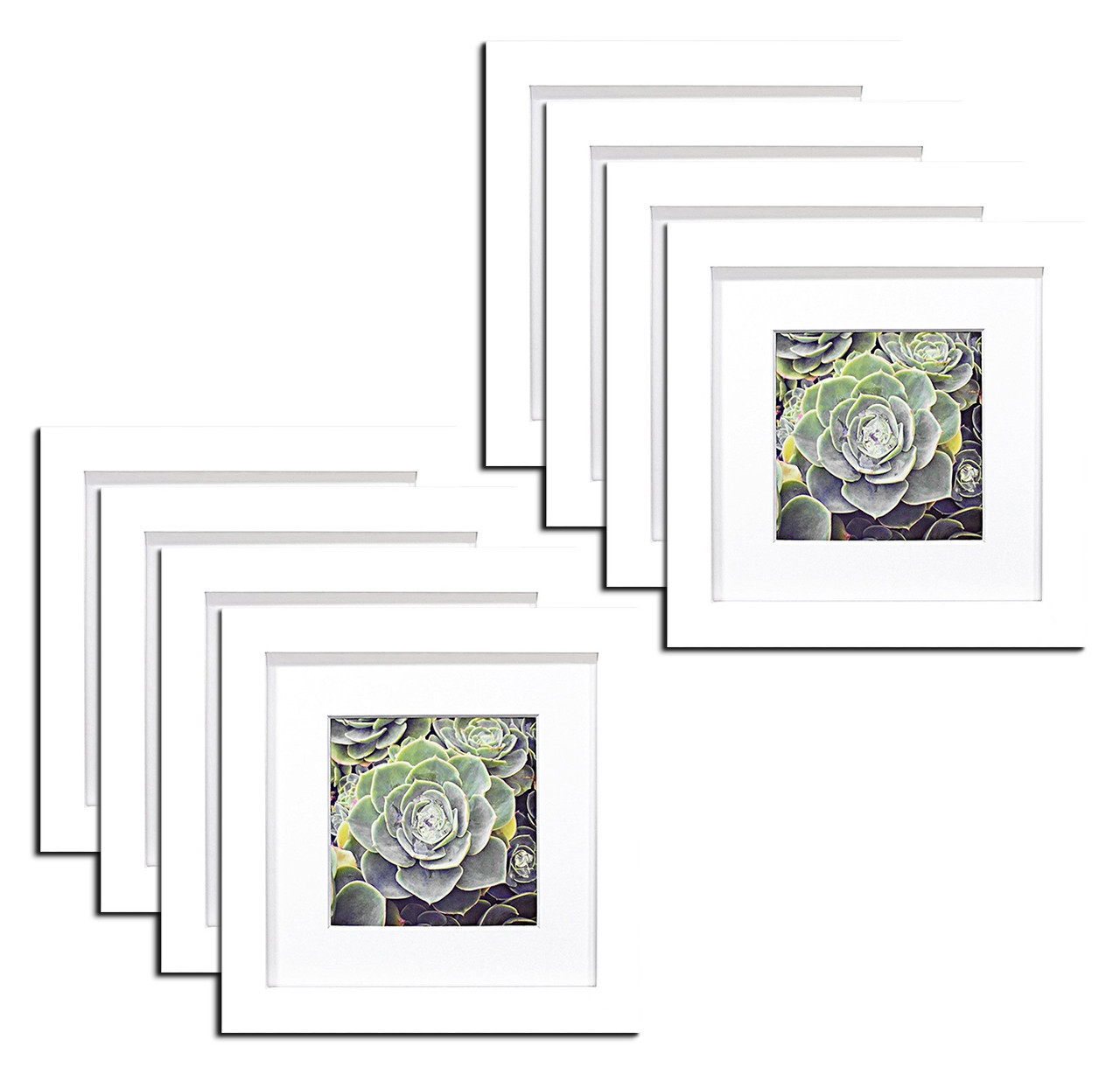 6x6 Frame for 4x4 Picture White Wood (8 Pcs per Box)