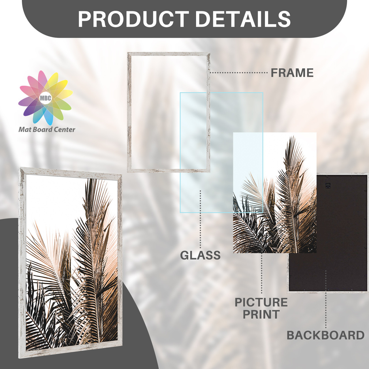 10x20 Picture Frames - Profile375 - GLASS-Box of 24 / PLASTIC-Box of 30