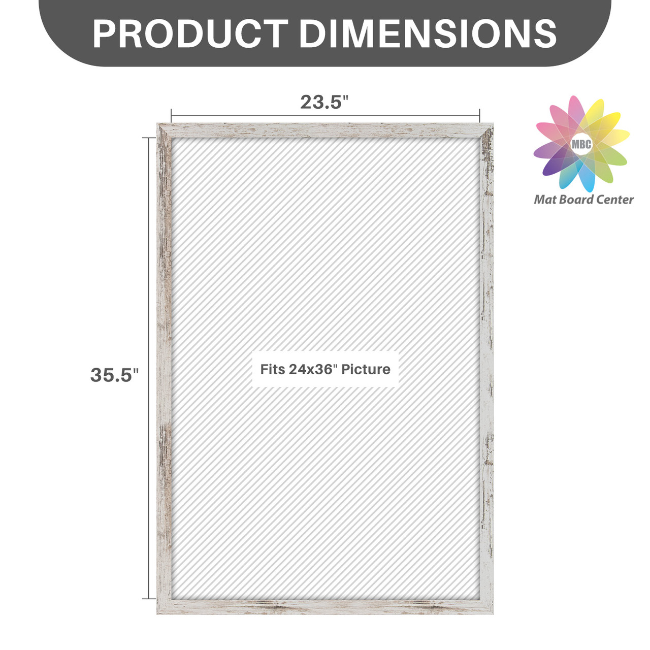 24x36 Dual Black/White Backer Board