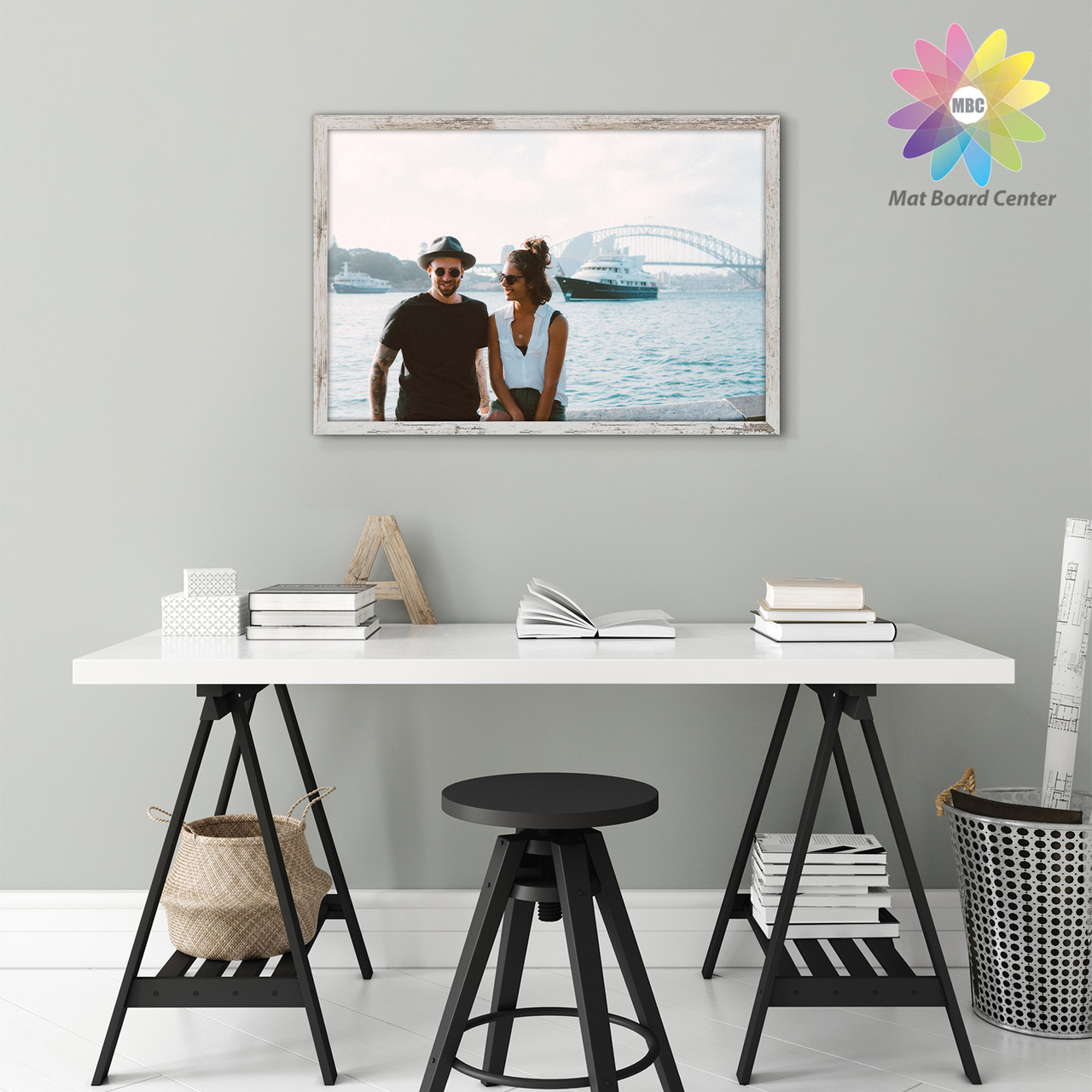 Pack of 2, 24x36 White Poster Picture Frame with Plexiglass