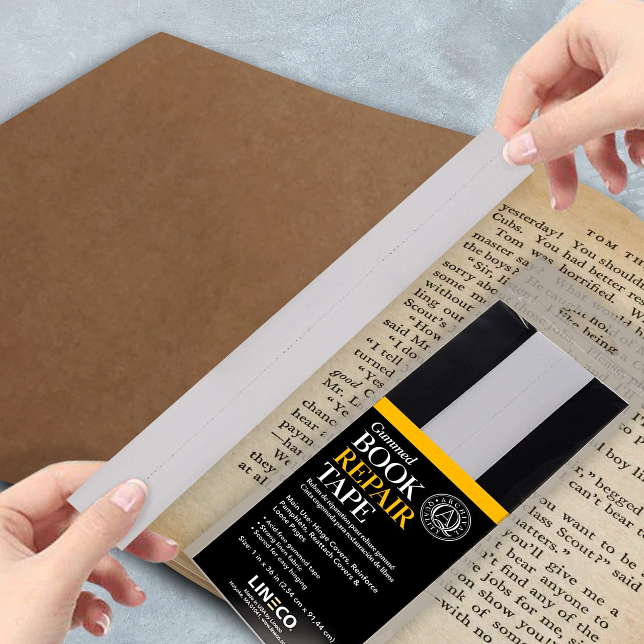 Lineco Gummed Book Repair Tape 1 in. x 36 in, White, Average LIN-533-0124