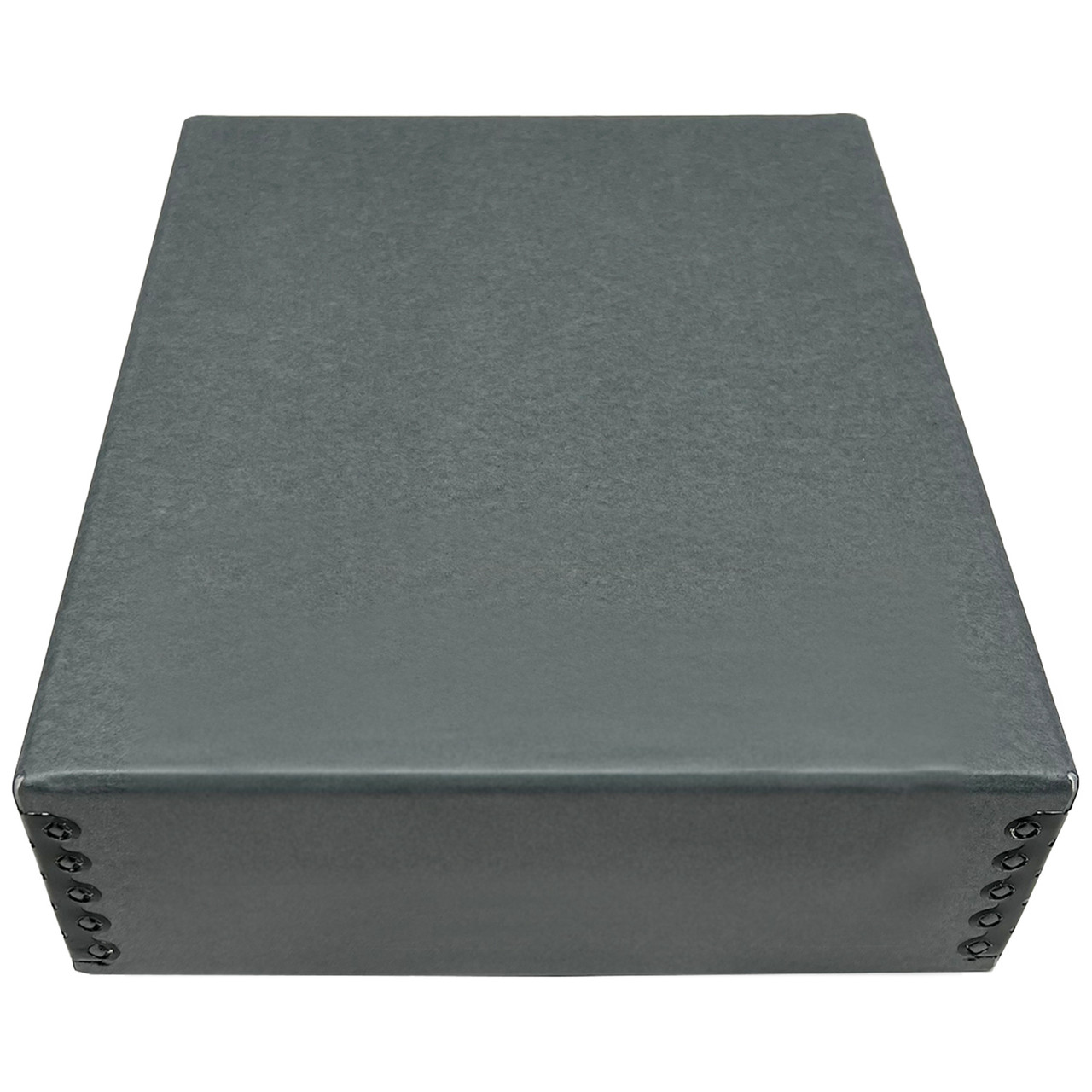 Lineco 8x10 Blue/Gray 3 Deep Archival Museum Storage Box Drop Front Design