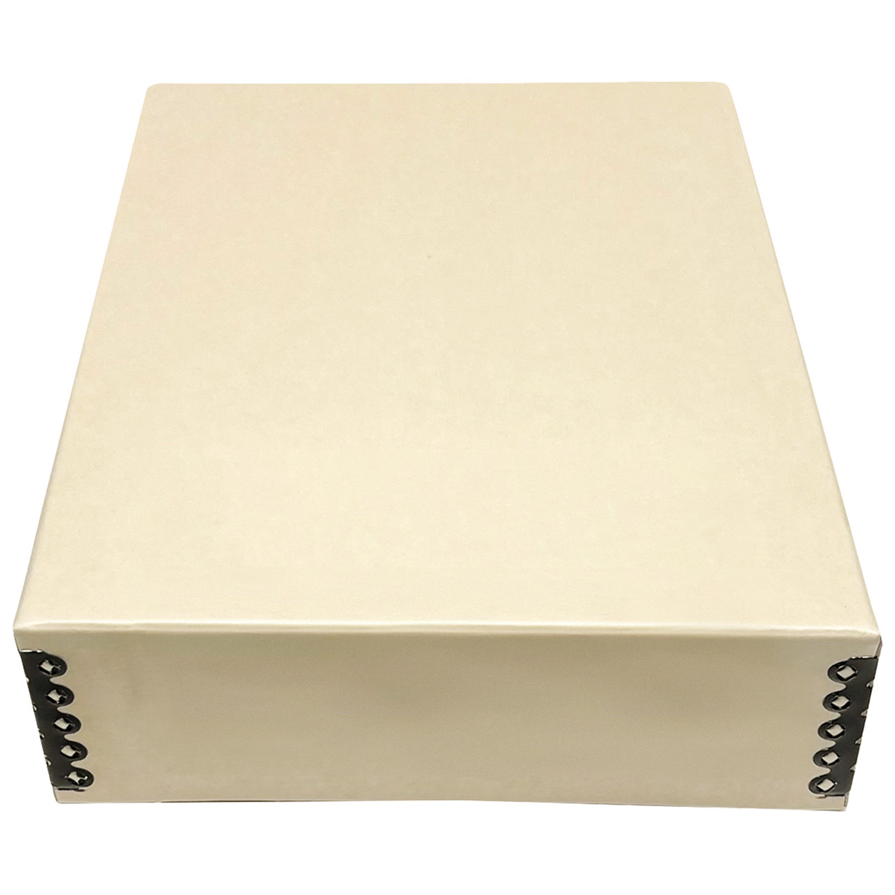 Lineco 8x10 Tan 3 Deep Archival Museum Storage Box Drop Front Design