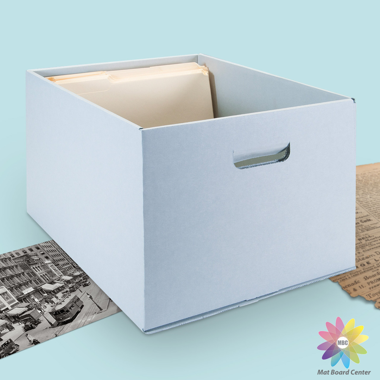 Lineco, Archival Record Storage Carton, Portable Acid Free File organizer  Box with Lid, Fit for Letter/