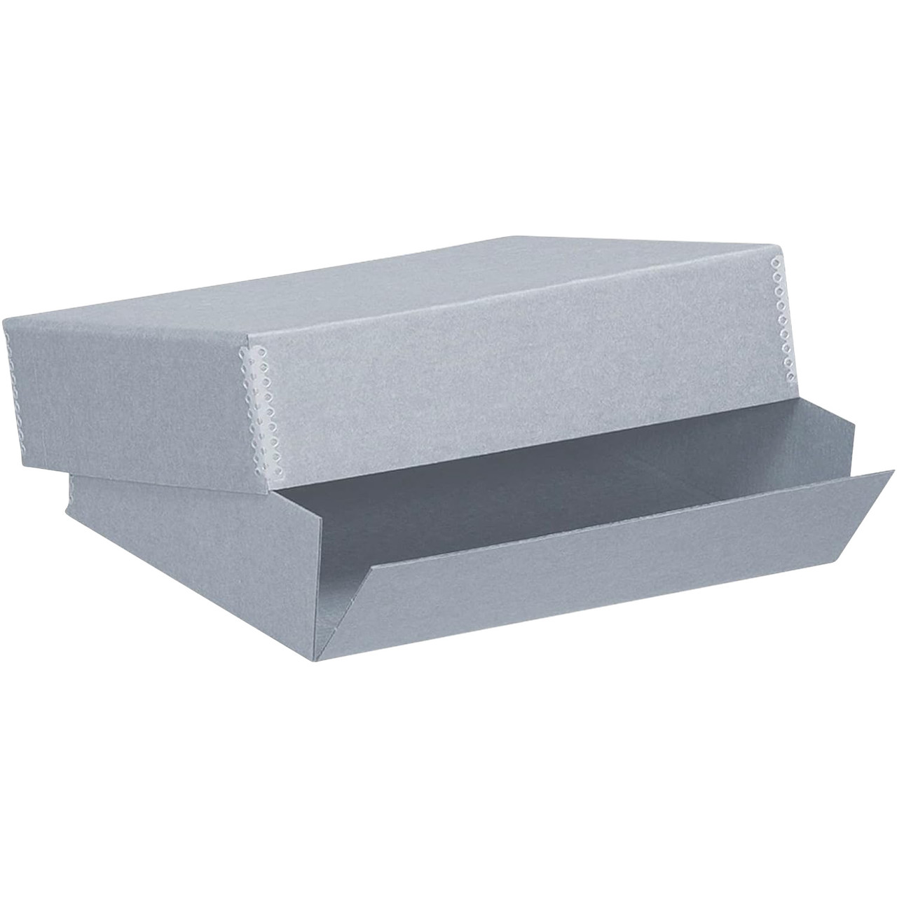 Lineco Drop Front Archival Boxes, Blue/Gray