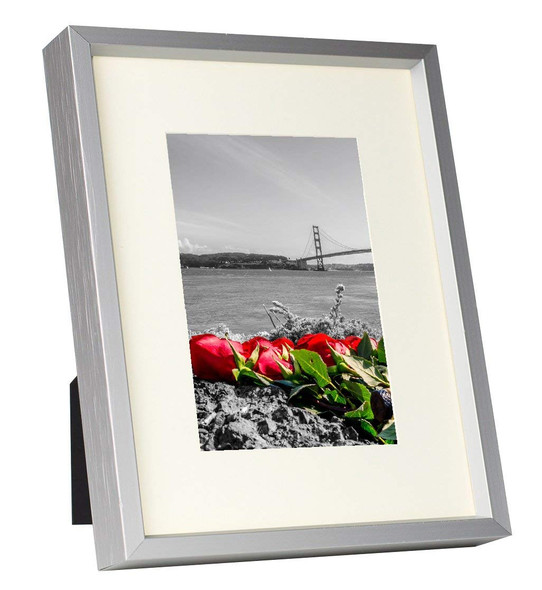 8x10 Frame for 5x7 Picture Silver Satin Aluminum (8 Pcs per Box)