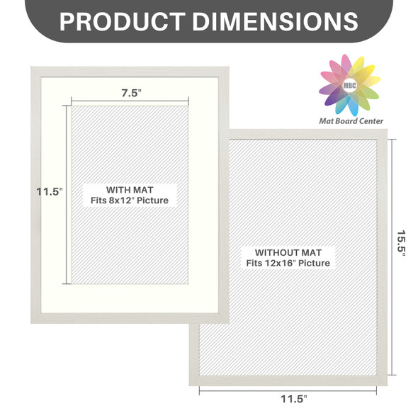 12x16 Mat for 8x10 Photo - White with Black Core Matboard for Frames  Measuring 12 x 16 In - To Display Art Measuring 8 x 10 In - On Sale - Bed  Bath & Beyond - 38872275