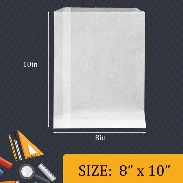 Lineco,Glassine Envelopes 8"x10'', Protect Photos, Prints, Negatives. Air, Water, Dust, Grease Resistant, Store Stamps, Coins, Scrapbooking, Storage (Pack of 100)