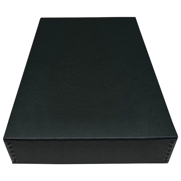 Lineco 11x17 Black 3" Deep Archival Museum Storage Box Drop Front Design