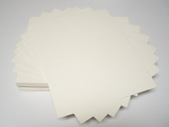 Textured White 8x10 Backing Board - Uncut Photo Mat Board (50-Sheets) 