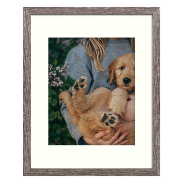 11x14 Grey Picture Frame for 8x10 Photo