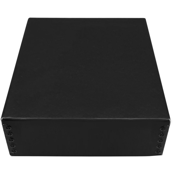 Lineco 8.5 x 11 Black 3" Deep Museum Storage Box Archival Acid Free with Metal Edge