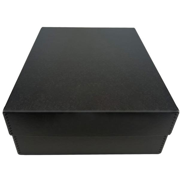 Lineco Black Archival Photo Storage Box with Removable Lid 15.5" x 12" x 5" Without Envelopes.