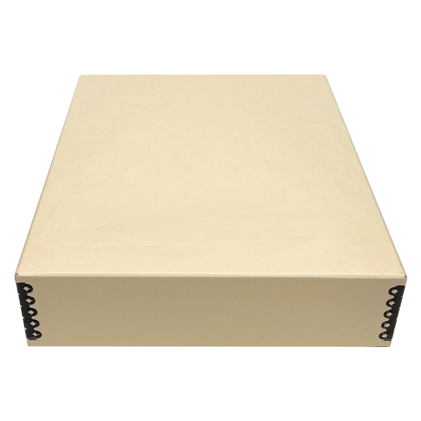 Lineco 11x14 Tan 3" Deep Museum Storage Box Archival Acid-Free with Metal Edge