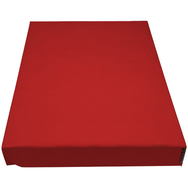 Lineco 9x12 Red 1.75" Deep Clamshell Folio Storage Box Archival Metal Edge