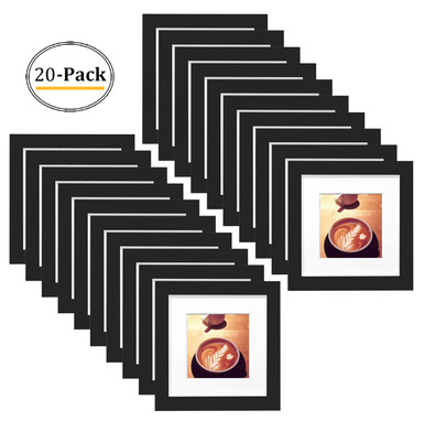 20-Pack, White, 6x6 Photo Frame (4x4 Matted)