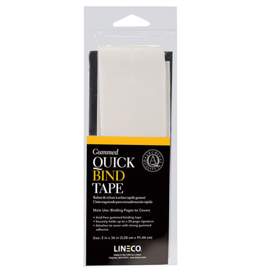 Lineco Quick Bind Book Repair Tape Acid-free Archival Book Binding Tape  Cloth for Book Making, 2 X 36 inches, White (739-1202)