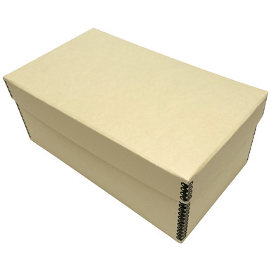 Lineco Tan Photo Storage Box 4x6x12 Inches with Drop Front Design