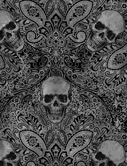 Timeless Treasures - Bad Blood Skull Filagree