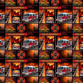 Firefighters Block Print