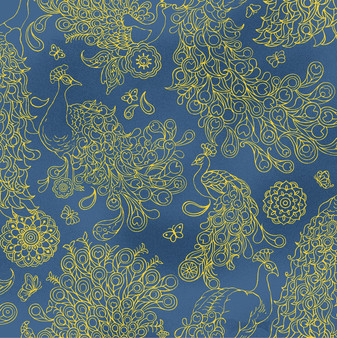 Pea Outline Metallic- Blue