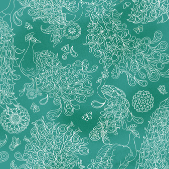 Pea Outline Metallic- Teal