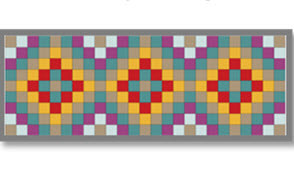 Mosaic Table Runner - TenSisters Handcraft (Digital Download)