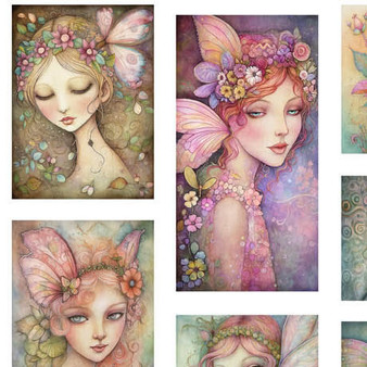 ENCHANTED Fairy Portrait Patches White
