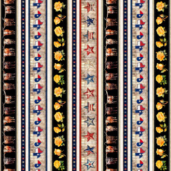 ALL TEXAS SHOP HOP TEXAS DECORATIVE STRIPE IN MULTI