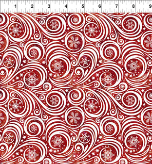 WINTER SOLSTICE II SNOW SWIRL RED/WHITE