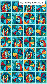 TURQUOISE MULTI RUNNING YARDAGE