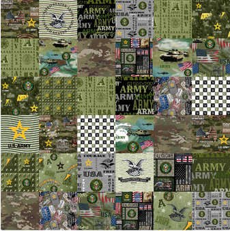 ARMY CHEATER QUILT ALLOVER 60"