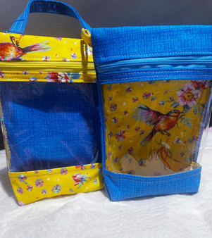 BIRDS AND FLOWERS WINDOW ZIP BAG KIT