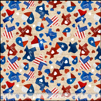 ATSH HEART OF TEXAS (FLAGS) - TAN