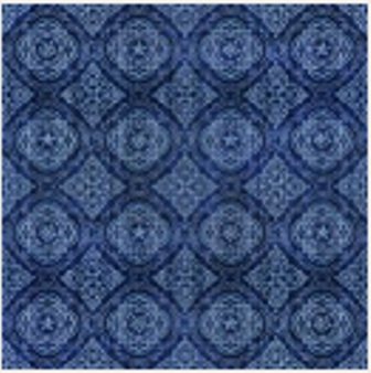 ATSH WESTERN GEO MEDALLION - INDIGO