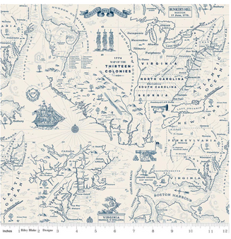 INDEPENDENCE COLONIAL MAP - CREAM