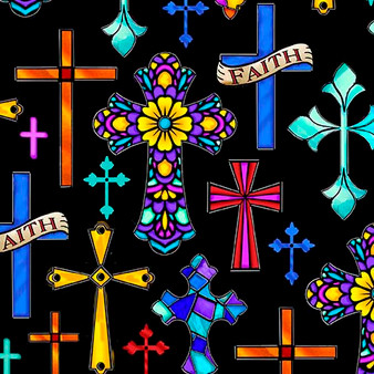 GUARDIAN ANGEL - CROSSES IN BLACK